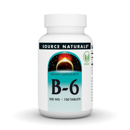 Source Naturals Vitamine B-6 500 mg boîte de 100 comprimés
