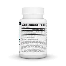 Source Naturals Vitamine D-3 200 capsules arrière