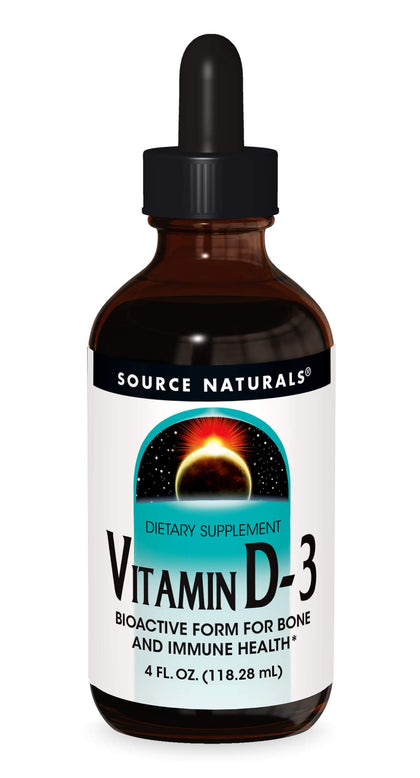 Source Naturals Vitamine D-3 Gouttes Liquides 2000 IU flacon avant
