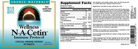 Source Naturals Wellness N-A-Cetin Protocole 90 comprimés arrière