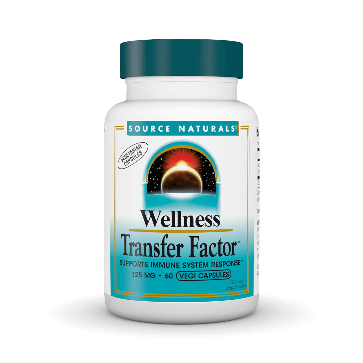 Source Naturals Wellness Transfer Factor 125 mg 60 capsules front view