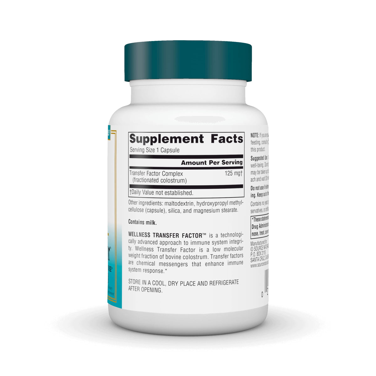 Source Naturals Wellness Transfer Factor 125 mg capsules close-up