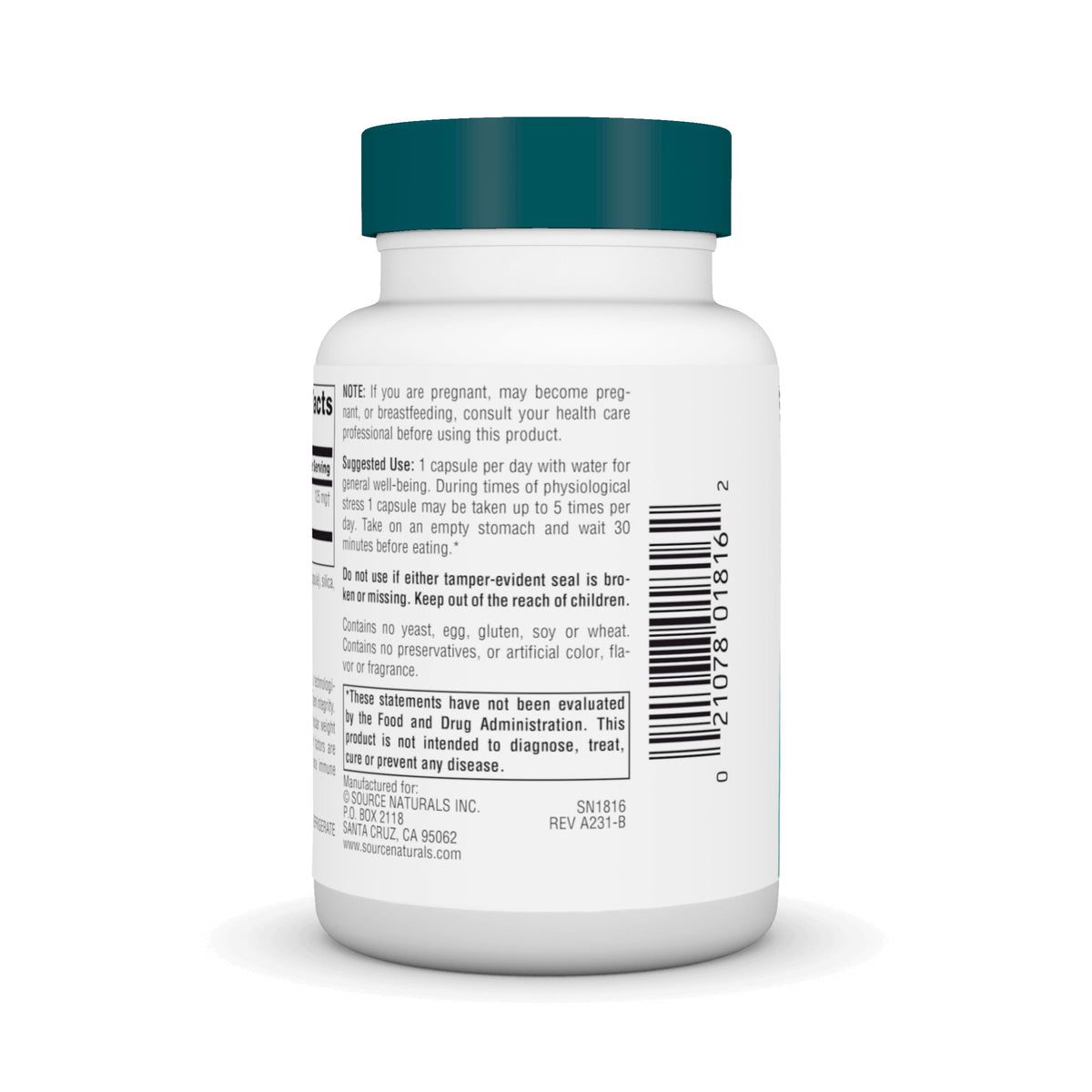 Source Naturals Wellness Transfer Factor 125 mg capsules packaging