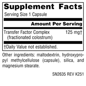 Source Naturals Wellness Transfer Factor 125 mg packaging