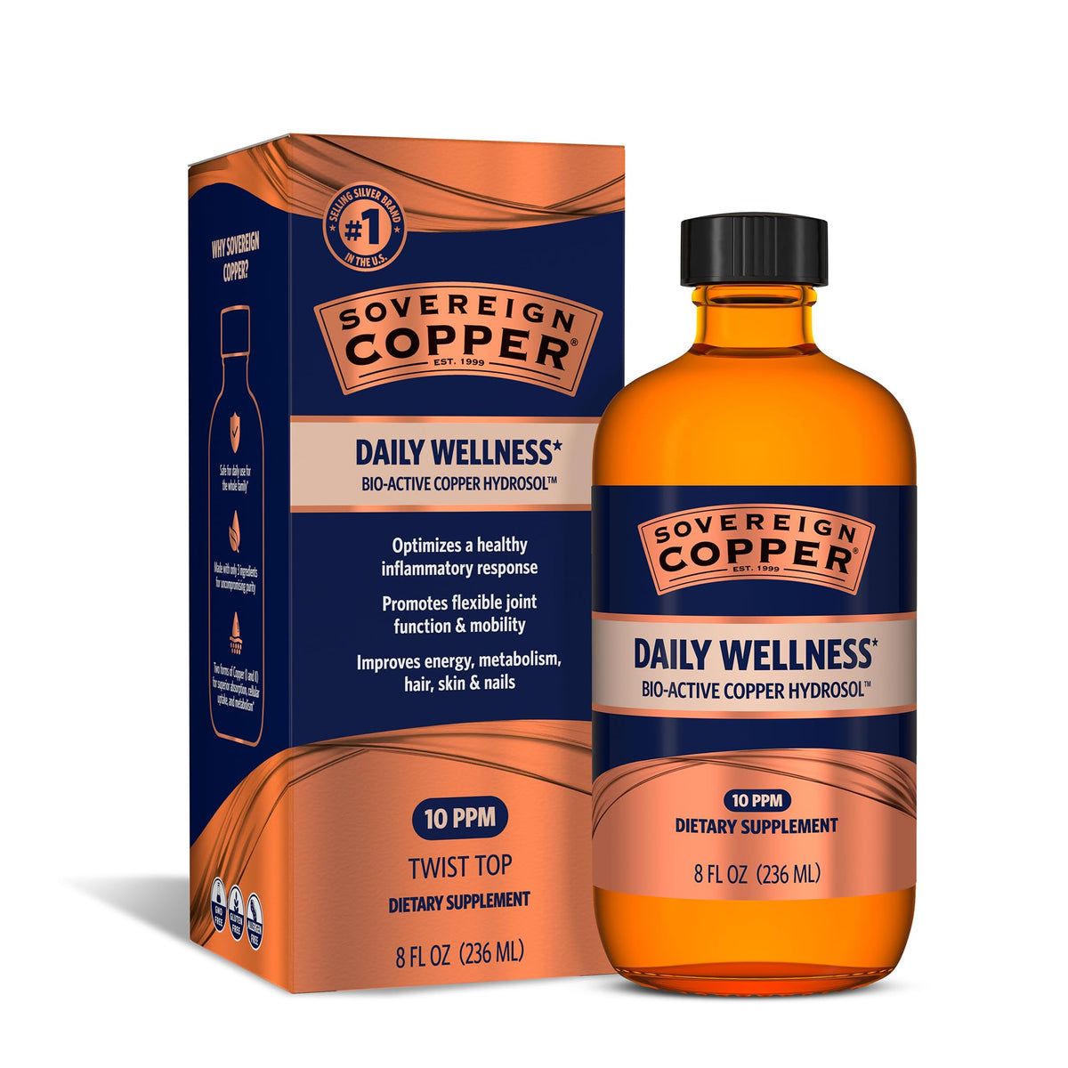 Sovereign Copper Hydrosol Bio-Actif 118 mL vue avant