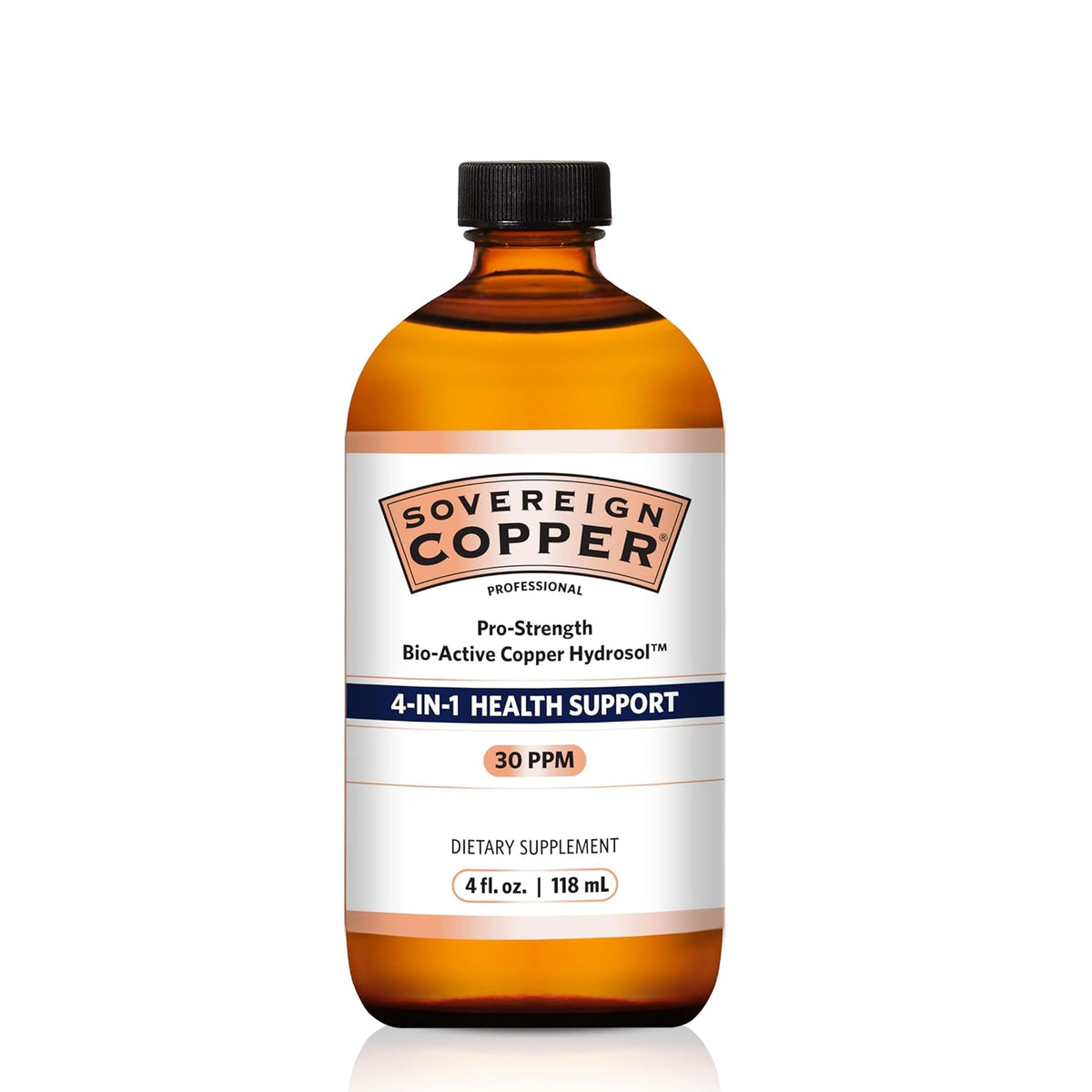 Sovereign Copper Hydrosol Bio-Actif 30ppm bouteille vue avant