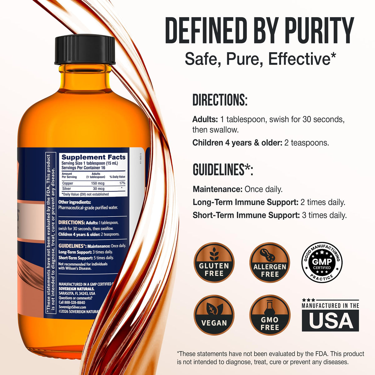 Sovereign Copper Hydrosol sur un fond naturel