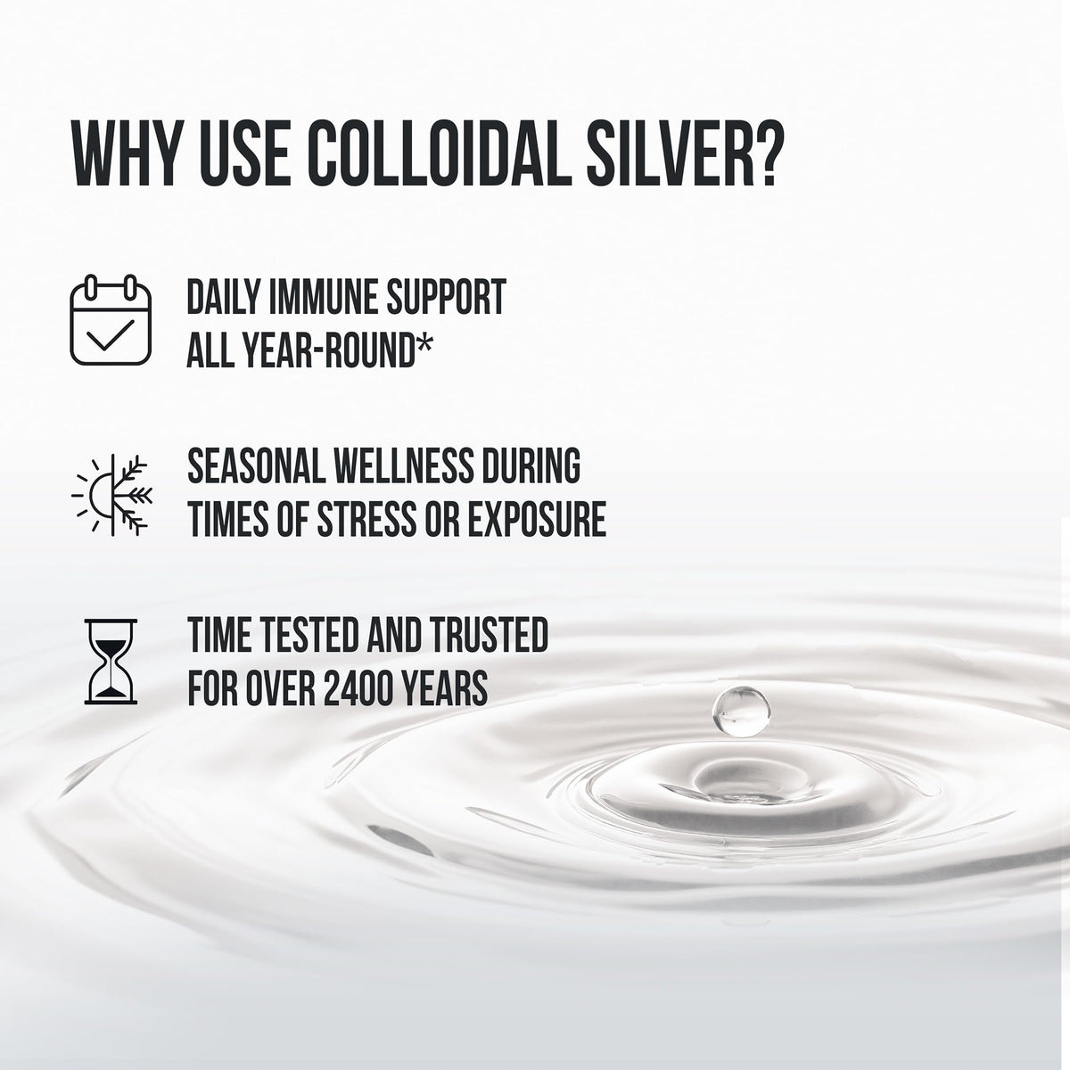 Sovereign Silver Colloidal Argent 946 mL dans un cadre naturel