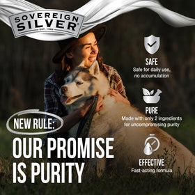 Sovereign Silver Colloidal Silver pour Animaux 118 mL - bouteille en verre