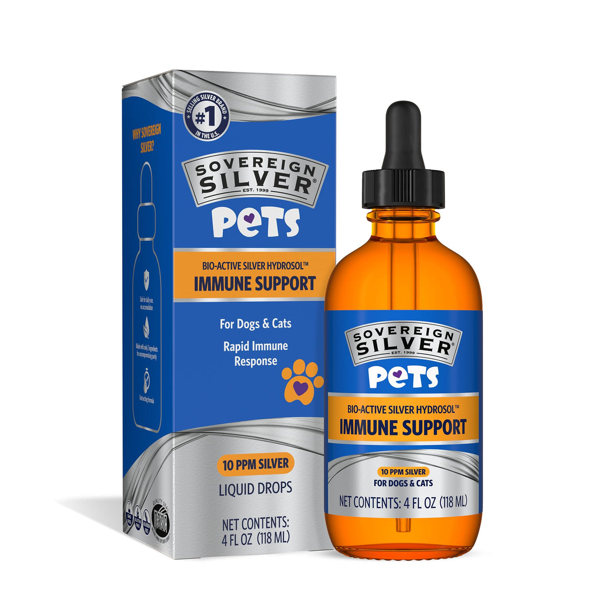 Sovereign Silver Colloidal Silver pour Animaux 118 mL - vue avant