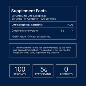 Spacemilk créatine monohydrate en poudre, cuillère de dosage