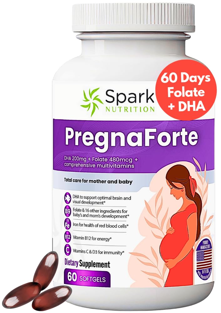 Spark Nutrition Vitamines Prénatales boîte avec 60 gélules