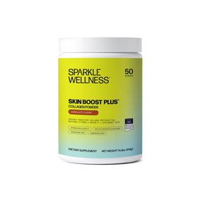 Sparkle Wellness Collagène Chocolat 522g vue avant avec emballage