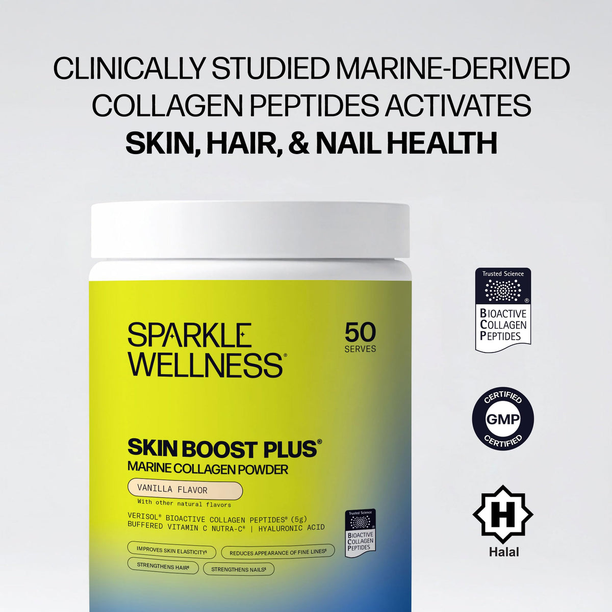Sparkle Wellness Collagène Marin VERISOL 440g arrière vue