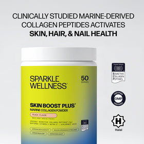Sparkle Wellness Collagène Marin VERISOL Peche - emballage et informations nutritionnelles