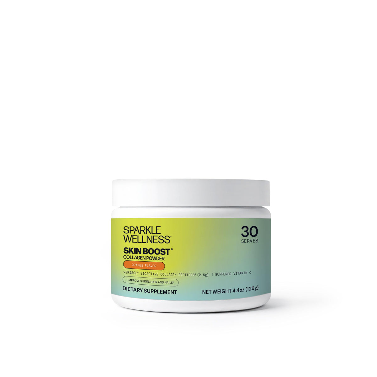 Sparkle Wellness Collagène VERISOL Bioactif Orange 30 doses, packaging avant