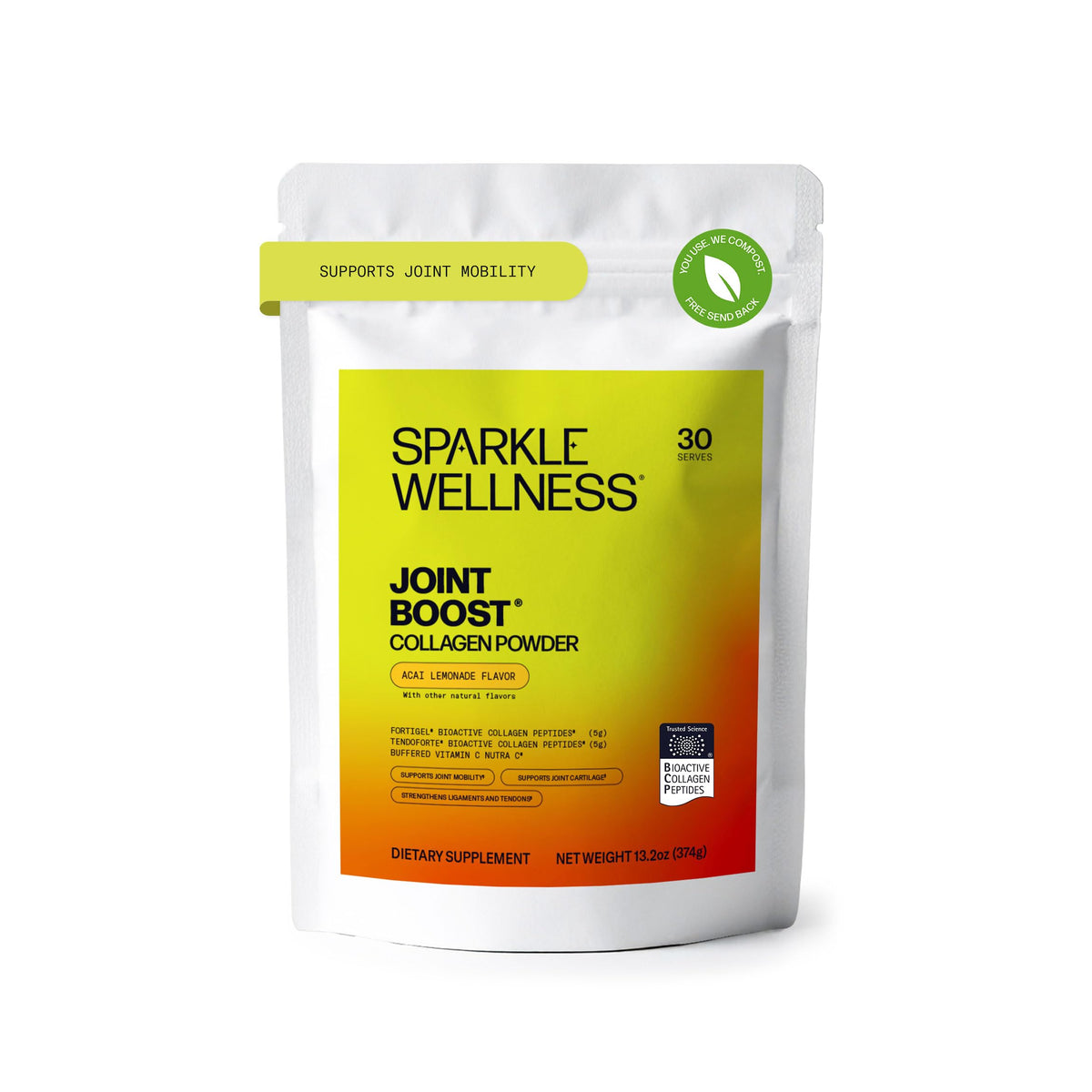 Sparkle Wellness Complément Alimentaire Collagène FORTIGEL TENDOFORTE 399g vue de face