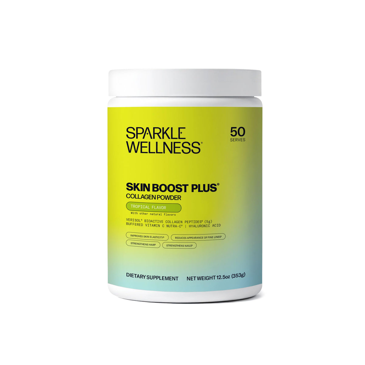 Sparkle Wellness Skin support Plus Collagène VERISOL 5000 mg Tropical - vue de face