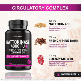 SPARTIS Nattokinase 4000 FU 120 capsules en boîte