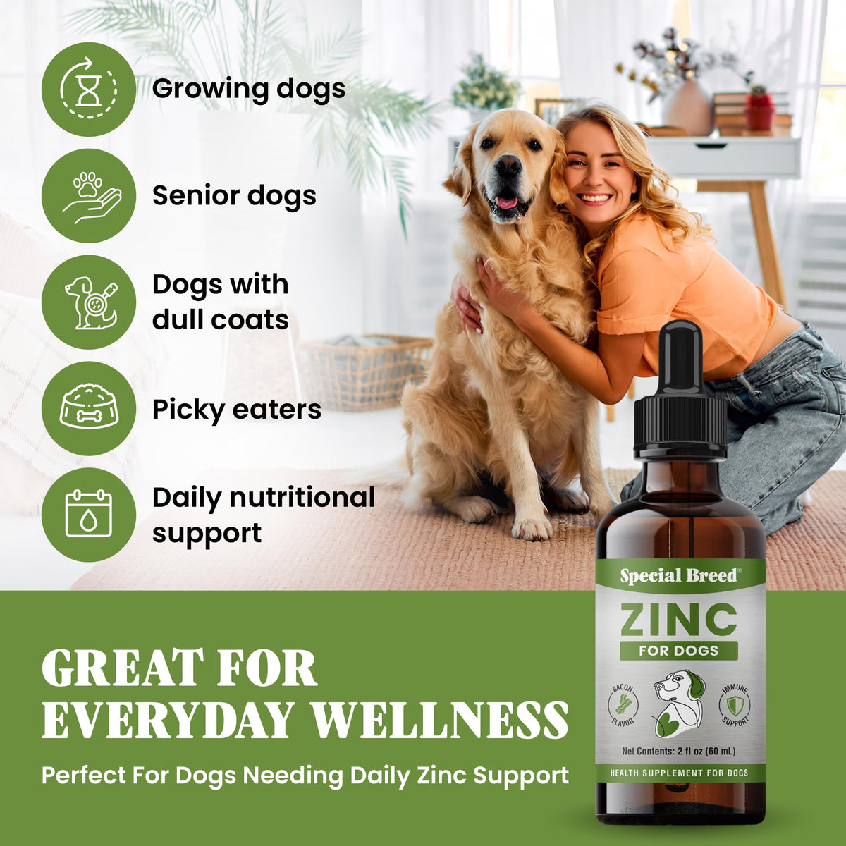 Special Breed Zinc pour Chiens - Dosage de 15 mg