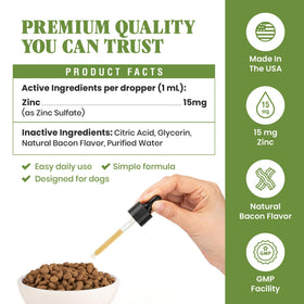 Special Breed Zinc pour Chiens - Présentation avec un chien