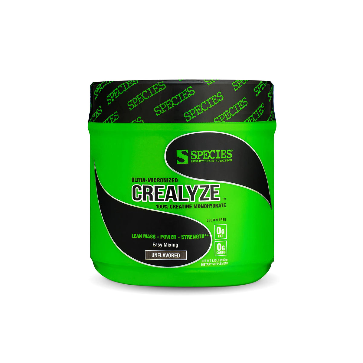 Species Nutrition Crealyze Poudre de Créatine Monohydrate 599g vue avant