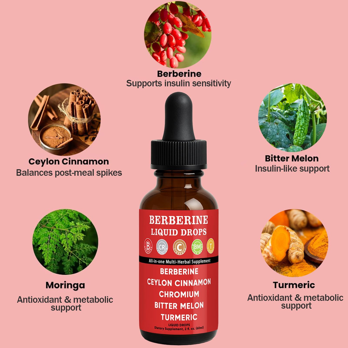 SPEORARY Glucora Berberine 159g goutte à goutte dans une cuillère