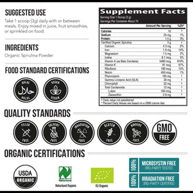 Spiruline bio Parry 272g sur un plan de travail