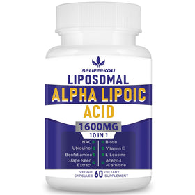 Spliferkou Acide Alpha Lipoïque 1600mg 60 capsules vue de face