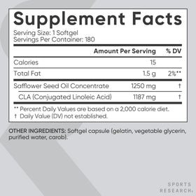Sports Research CLA 1250mg gélules avec un verre d'eau