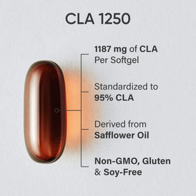 Sports Research CLA 1250mg gélules softgels avec étiquette détaillée