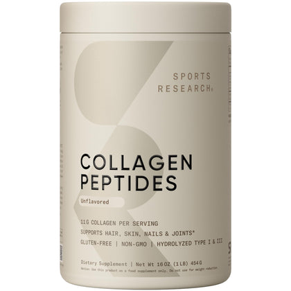 Sports Research Collagen Peptides Poudre 572g vue de face