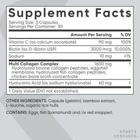 Sports Research Collagène Peptides with Biotine alongside beauty products