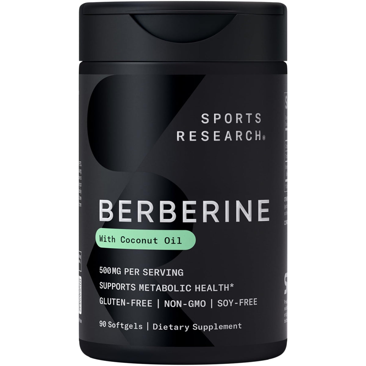 Sports Research Complément Alimentaire Berbérine 500mg gélules liquides vue avant