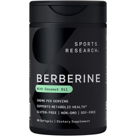 Sports Research Complément Alimentaire Berbérine 500mg gélules liquides vue avant