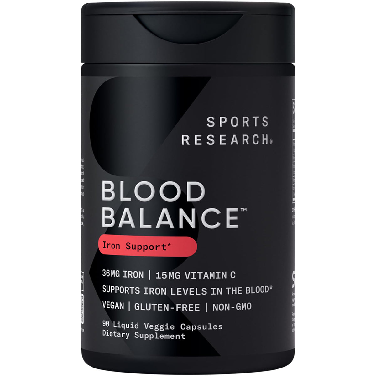 Sports Research Complément Alimentaire Fer 36mg 90 Gélules Liquides - vue de face
