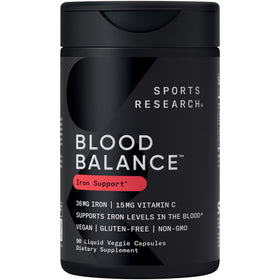 Sports Research Complément Alimentaire Fer 36mg 90 Gélules Liquides - vue de face