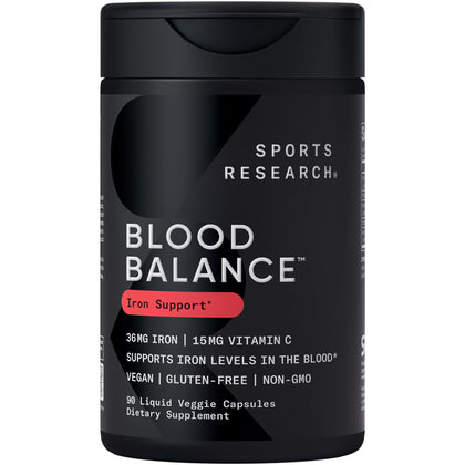 Sports Research Complément Alimentaire Fer 36mg 90 Gélules Liquides - vue de face