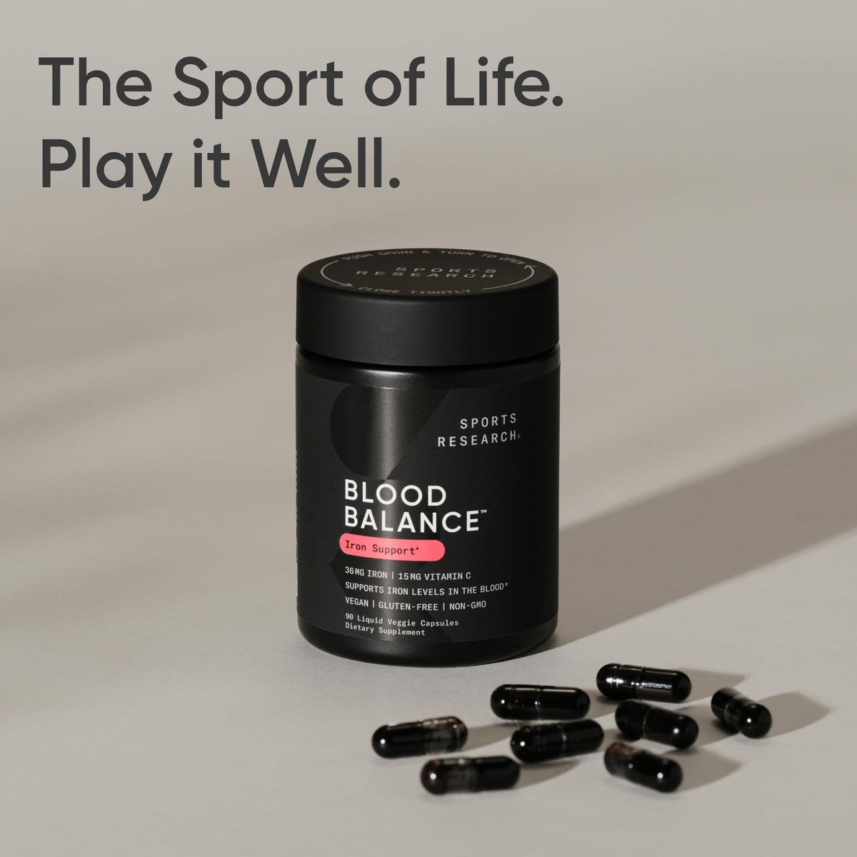 Sports Research Complément Alimentaire Fer 36mg - gélules ouvertes