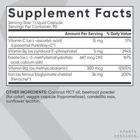 Sports Research Complément Alimentaire Fer 36mg sur table