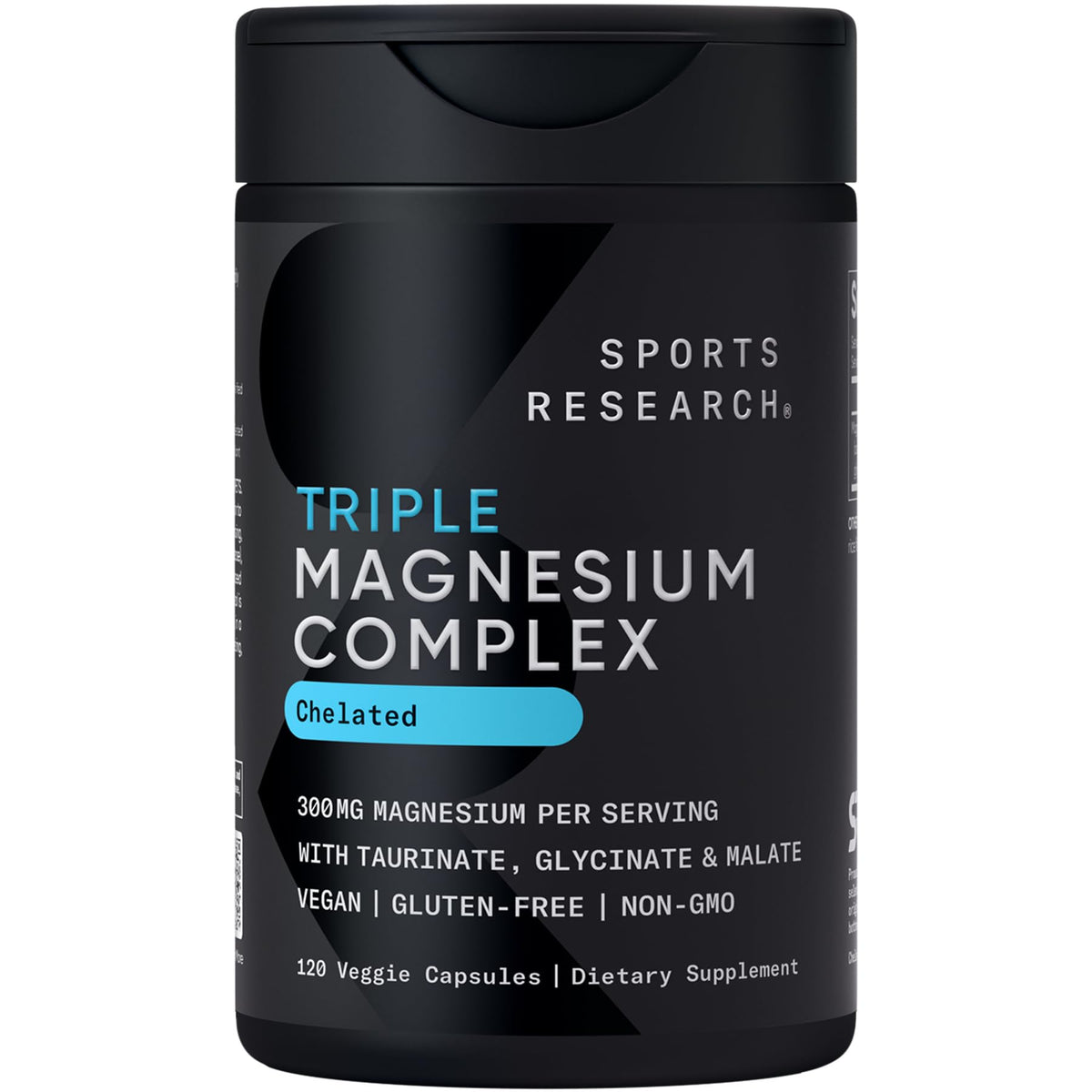 Sports Research Complexe de Magnésium Triples Chélatés 300mg boîte avant