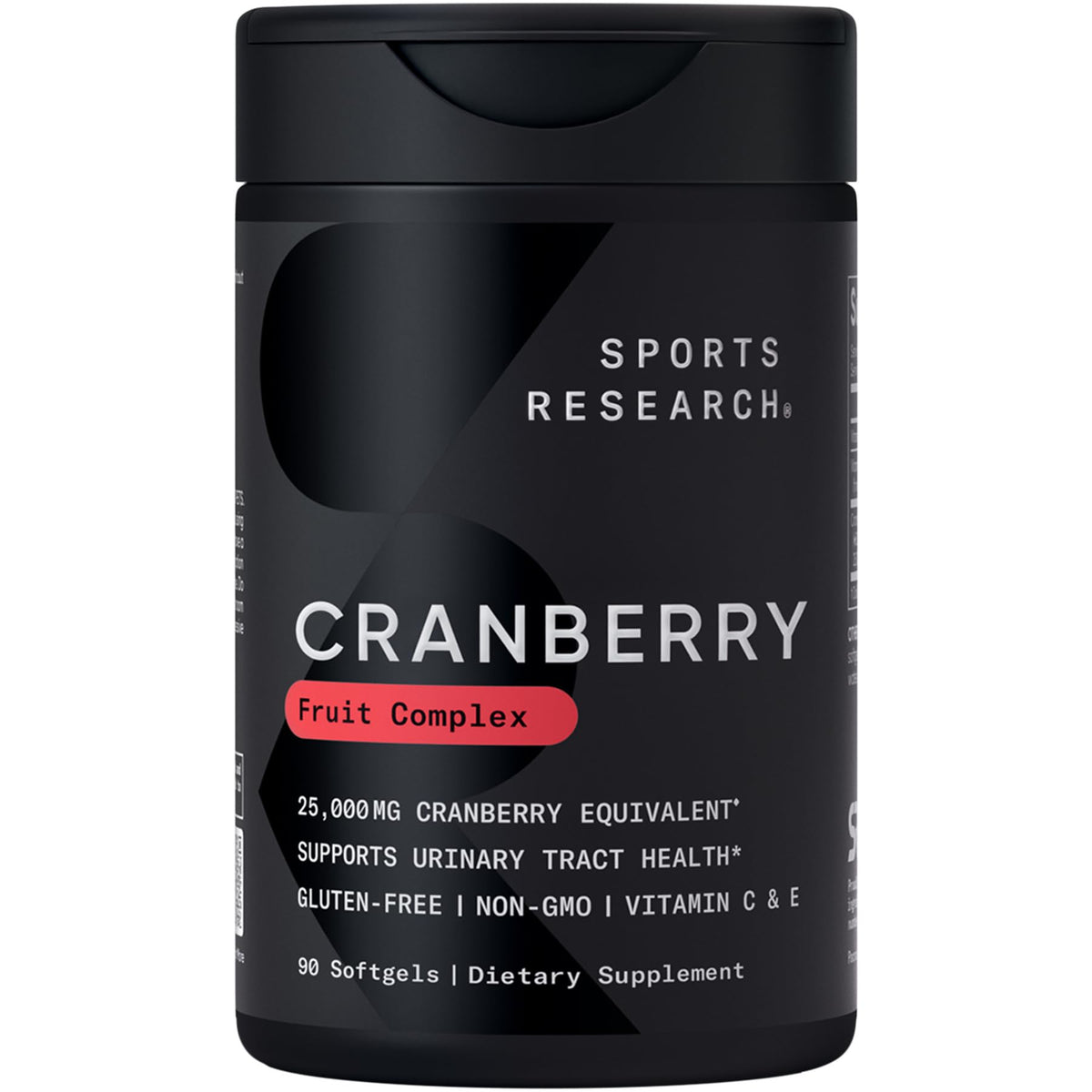 Sports Research Cranberry Complex 500mg 90 gélules molles vue de face