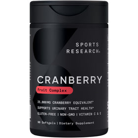 Sports Research Cranberry Complex 500mg 90 gélules molles vue de face