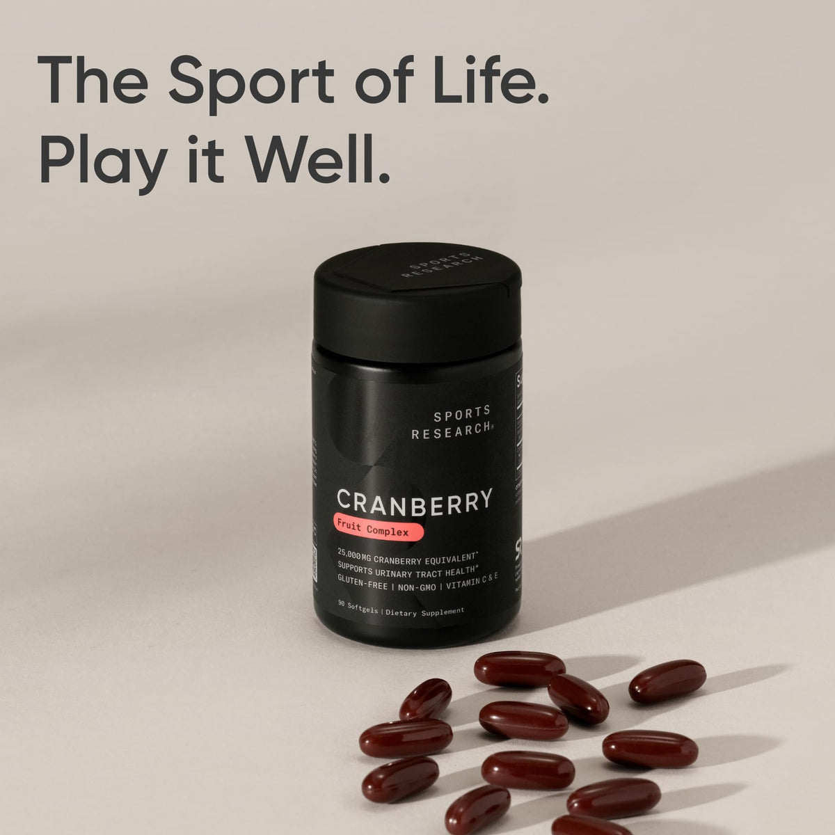 Sports Research Cranberry Complex 500mg gélules molles ouvertes