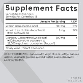 Sports Research Cranberry Complex avec fruits de canneberge