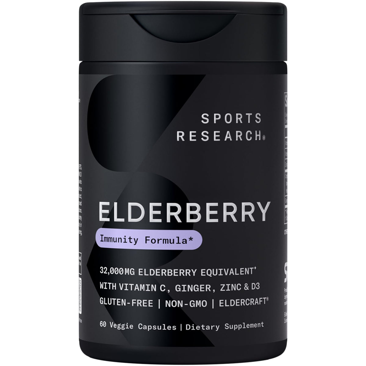 Sports Research Formule de Baies de Sureau 60 Capsules vue de face