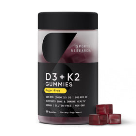 Sports Research gélifiés Vegan D3 + K2 en vue de face
