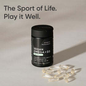 Sports Research Huile d'Algue Végétale Omega-3 1400mg gélules avec ingrédients