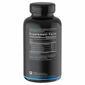 Sports Research huile de poisson Omega 3 1250 mg gélules arrière