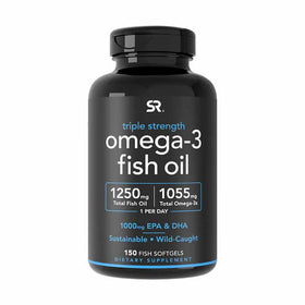 Sports Research huile de poisson Omega 3 1250 mg gélules avant